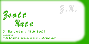 zsolt mate business card