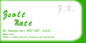 zsolt mate business card